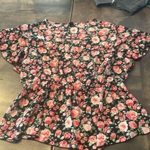 Key hole in the neck line Blouse XXL (16-18) , black, pink, red and green